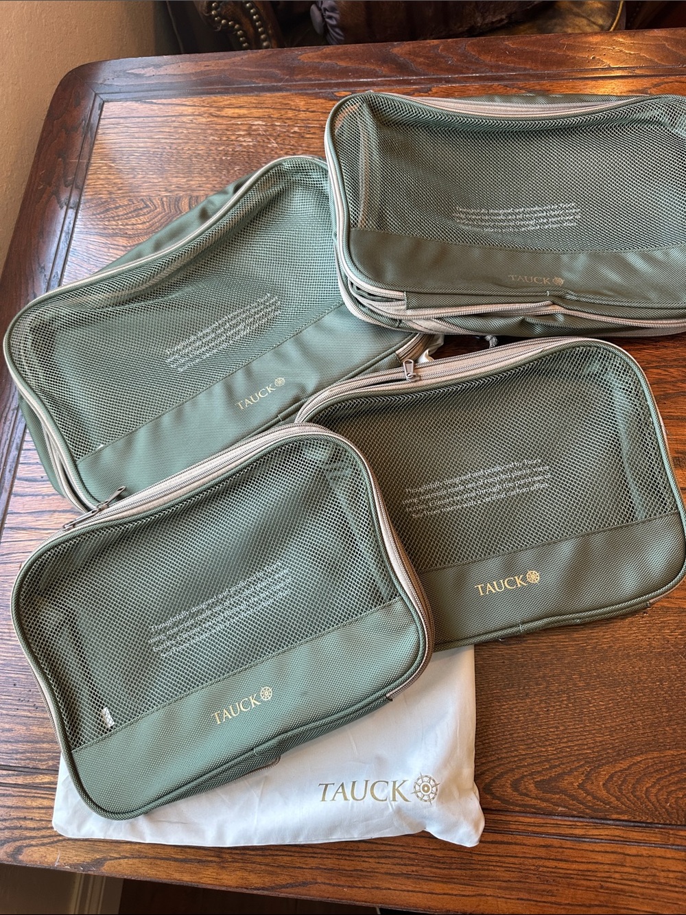 Olive Green Toiletry Bag Set for Men - 4-Pack